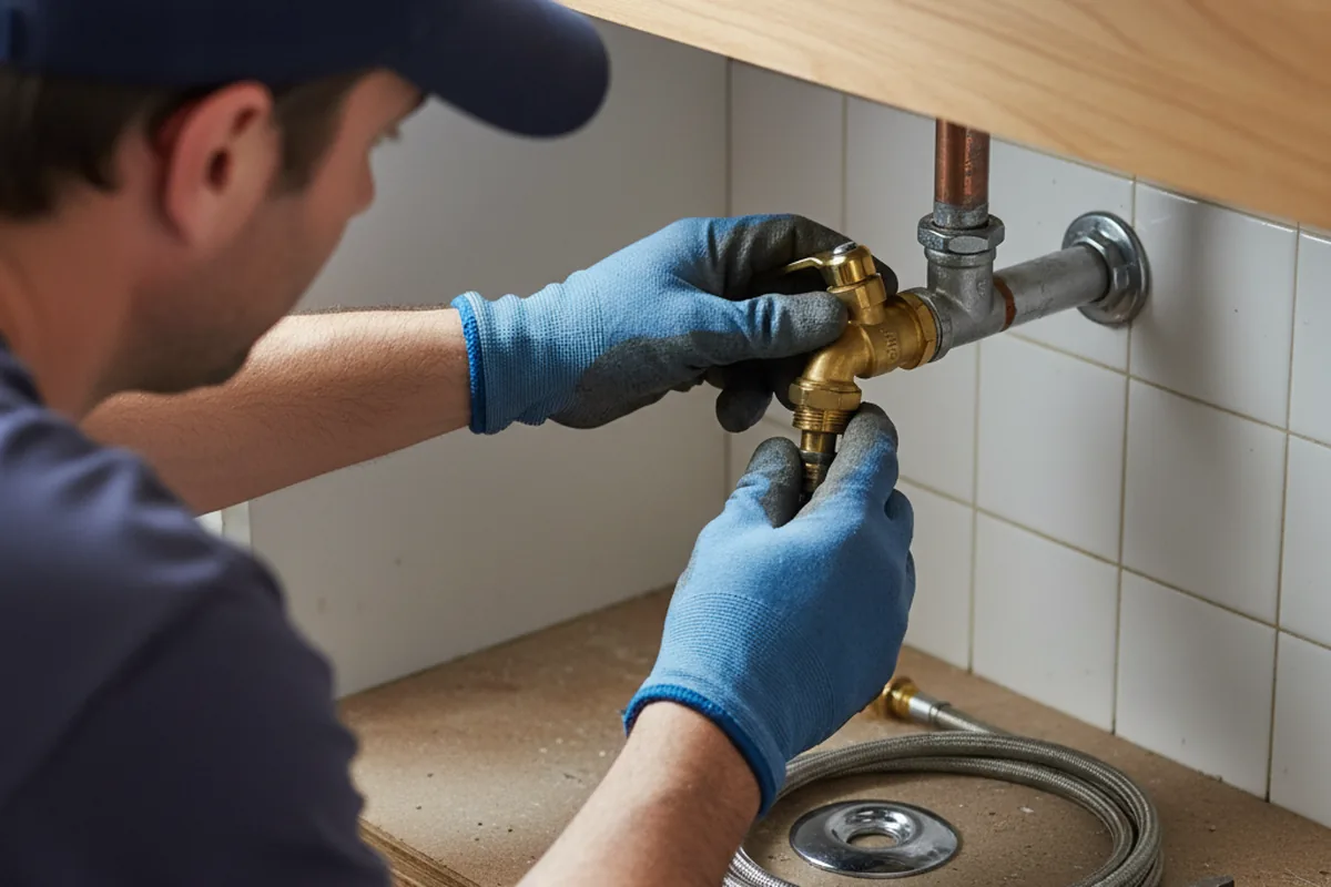 Shutoff valve and fitting work during Repiping in Cerritos